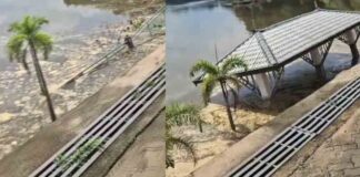 പിറവത്തെ ആറ്റുതീരം പാര്ക്ക് മുവാറ്റുപുഴയാറിലേക്ക് ഇടിഞ്ഞ് താഴ്ന്നു ; ഒഴിവായത് വൻ ദുരന്തം