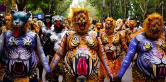 തൃശൂരിൽ പുലിക്കളി മഹോത്സവത്തിന് ആവേശത്തുടക്കം
