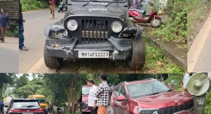 മദ്യപിച്ച് ലക്കുകെട്ട് ഥാറുമായി റോഡിലേക്കിറങ്ങി, ഇടിച്ചത് രണ്ട് വാഹനങ്ങളിൽ, യുവാവ് പിടിയിൽ മദ്യപിച്ച് ലക്കുകെട്ട് ഥാറുമായി റോഡിലേക്കിറങ്ങി, ഇടിച്ചത് രണ്ട് വാഹനങ്ങളിൽ, യുവാവ് പിടിയിൽ