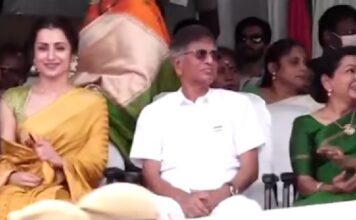ചെന്നൈയിൽ സ്വാതന്ത്ര്യദിനാഘോഷ പരിപാടിയിൽ പങ്കെടുത്ത് നടി തൃഷ