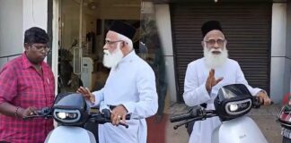 സർവീസിനായി നൽകിയ വാഹനം നന്നാക്കി നൽകാത്തതിൽ ഓല ഷോറൂമിൽ പ്രതിഷേധിച്ച് തോട്ടക്കാട് പള്ളി വികാരി