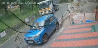 അടൂരില് ഇലക്ട്രിക് പോസ്റ്റ് തകര്ത്ത ലോറി നിര്ത്താതെ പോയി