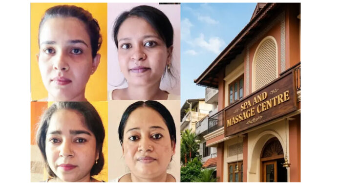 വിസയും പാസ്പോർട്ടുമില്ല, നാല് ബംഗ്ലാദേശി യുവതികൾകൂടി അറസ്റ്റിൽ ; കൂടുതൽ പേരും സ്പായിൽ വിസയും പാസ്പോർട്ടുമില്ല, നാല് ബംഗ്ലാദേശി യുവതികൾകൂടി അറസ്റ്റിൽ ; കൂടുതൽ പേരും സ്പായിൽ