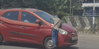 റോഡില് നിര്ത്തിയിടുന്ന വാഹനങ്ങളുടെ ഗ്ലാസ്സുകള് അനുവാദമില്ലാതെ വൃത്തിയാക്കുവാനെത്തുന്ന സംഘങ്ങള് യാത്രക്കാര്ക്ക് ഭീഷണിയാവുന്നു
