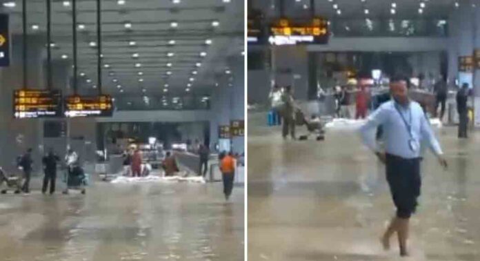 വിമാനത്താവളത്തിൽ തന്നെ ബീച്ചിന്റെ അനുഭവം ; ഡൽഹി വിമാനത്താവളത്തിലെ വെള്ളക്കെട്ടിൽ കേന്ദ്രസർക്കാരിന് പരിഹാസം വിമാനത്താവളത്തിൽ തന്നെ ബീച്ചിന്റെ അനുഭവം ; ഡൽഹി വിമാനത്താവളത്തിലെ വെള്ളക്കെട്ടിൽ കേന്ദ്രസർക്കാരിന് പരിഹാസം