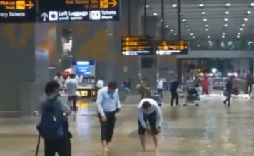 ഡൽഹിയിൽ കനത്ത മഴ ; വിമാനത്താവളത്തിലും വെള്ളക്കെട്ട്