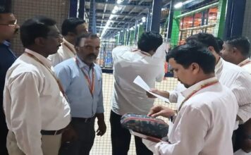 ആമസോൺ, സ്വിഗ്ഗി ഇൻസ്റ്റാമാർട്ട് എന്നിവയുടെ പ്രധാന ഗോഡൗണുകളിലും മറ്റ് ഭക്ഷ്യ സംഭരണ വിതരണ കേന്ദ്രങ്ങളിലും മിന്നൽ പരിശോധന