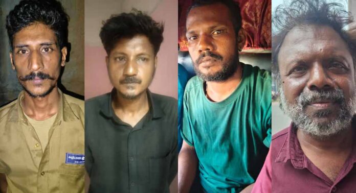 ഒറീസയിൽ നിന്നും കഞ്ചാവ് വാങ്ങി കേരളത്തിലേക്ക് കൊണ്ടുവരുന്നതിനിടെ നാല് പേർ കോവളത്ത് പിടിയിൽ ഒറീസയിൽ നിന്നും കഞ്ചാവ് വാങ്ങി കേരളത്തിലേക്ക് കൊണ്ടുവരുന്നതിനിടെ നാല് പേർ കോവളത്ത് പിടിയിൽ
