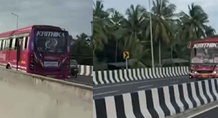 ദേശീയപാതയില് തെറ്റായ ദിശയില് സര്വീസ് നടത്തിയ ‘കൃതിക’ ബസിന് വീണ്ടും പിഴയിട്ട് മോട്ടോര് വാഹന വകുപ്പ് ദേശീയപാതയില് തെറ്റായ ദിശയില് സര്വീസ് നടത്തിയ ‘കൃതിക’ ബസിന് വീണ്ടും പിഴയിട്ട് മോട്ടോര് വാഹന വകുപ്പ്