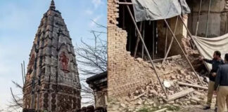പാകിസ്ഥാനിൽ 125 വർഷം പഴക്കമുള്ള ക്ഷേത്രം തകർത്തു ; അപലപിച്ച് ഇന്ത്യ
