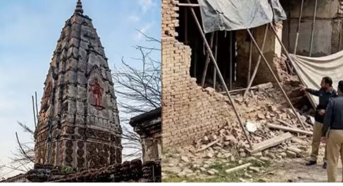 പാകിസ്ഥാനിൽ 125 വർഷം പഴക്കമുള്ള ക്ഷേത്രം തകർത്തു ; അപലപിച്ച് ഇന്ത്യ പാകിസ്ഥാനിൽ 125 വർഷം പഴക്കമുള്ള ക്ഷേത്രം തകർത്തു ; അപലപിച്ച് ഇന്ത്യ