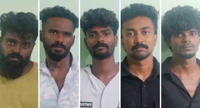 നിരവധി കേസുകളിൽ പ്രതികളായ അഞ്ച് കൊടുംകുറ്റവാളികളെ പോലീസ് അതിസാഹസികമായി പിടികൂടി നിരവധി കേസുകളിൽ പ്രതികളായ അഞ്ച് കൊടുംകുറ്റവാളികളെ പോലീസ് അതിസാഹസികമായി പിടികൂടി