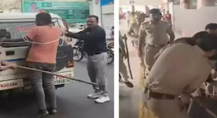 കൊലക്കേസ് പ്രതിയെ തെളിവെടുപ്പിനെത്തിച്ചു ; ബസ് സ്റ്റാൻഡിലെത്തിച്ച് പോലീസിൻ്റെ പരസ്യ മർദനം കൊലക്കേസ് പ്രതിയെ തെളിവെടുപ്പിനെത്തിച്ചു ; ബസ് സ്റ്റാൻഡിലെത്തിച്ച് പോലീസിൻ്റെ പരസ്യ മർദനം