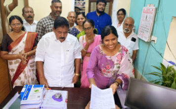 റാന്നി പഞ്ചായത്ത് ഉപതെരഞ്ഞെടുപ്പ് : യു.ഡി.എഫ് സ്ഥാനാർത്ഥി രമ്യമോൾ എം.ആർ നാമനിര്ദ്ദേശ പത്രിക സമർപ്പിച്ചു