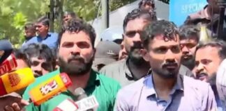 എസ്എഫ്ഐ മാർച്ചിൽ സംസ്ഥാന സെക്രട്ടറി പി എസ് സഞ്ജീവിന് ദേഹാസ്വാസ്ഥ്യം