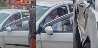 ജി സുകുമാരൻ നായർ സഞ്ചരിച്ച വാഹനം പന്തളത്ത് വെച്ച് അപകടത്തിൽപ്പെട്ടു