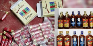 താമരശ്ശേരിയിൽ അടച്ചിട്ട വീട്ടിൽനിന്ന് 70 തിരകളും 63 കുപ്പി വിദേശമദ്യവും കണ്ടെടുത്തു ; ഒരാൾ പിടിയിൽ