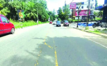 അടൂര് ബൈപ്പാസില് വട്ടത്തറപ്പടിയില് റോഡിലെ മഞ്ഞവരകള് മാഞ്ഞു : അപകട ഭീഷണിയില് വാഹനയാത്ര