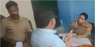 സർക്കാർ ആശുപത്രിക്ക് മുന്നിലെ ഗതാഗതക്കുരുക്കിനെച്ചൊല്ലി ബിജെപി നേതാവും വനിതാ പോലീസും തമ്മിൽ വാക്ക്പോര്