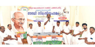 ഗാന്ധിയന് ദര്ശനങ്ങളെ സംഘപരിവാര് വെല്ലുവിളിക്കുന്നു : പ്രൊഫ. സതീഷ് കൊച്ചുപറമ്പില്
