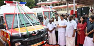 വിളി വന്നാൽ പത്ത് മിനിട്ടിൽ ആംബുലൻസെത്തുമെന്ന് മന്ത്രി കെ മുരളീധരൻ ; 335 ആംബുലൻസുകൾ നിരത്തിലേക്ക്