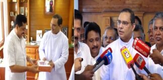 അനുനയ നീക്കവുമായി വിദ്യാഭ്യാസ മന്ത്രി എൻ ഷംസുദീൻ ചങ്ങനാശ്ശേരി അതിരൂപത ആസ്ഥാനത്ത്