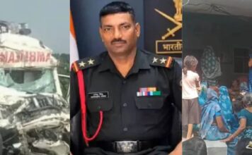 ഉത്തര്പ്രദേശിൽ സൈനികന്റെ മൃതദേഹവുമായി പോയ ആംബുലൻസ് നിർത്തിയിട്ടിരുന്ന ട്രക്കിലിടിച്ച് അപകടം; നാല് പേർക്ക് ദാരുണാന്ത്യം