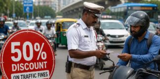 മോട്ടോര് വാഹന നിയമലംഘനങ്ങള്ക്ക് ചുമത്തിയ പിഴത്തുകയില് 50% ഇളവ്